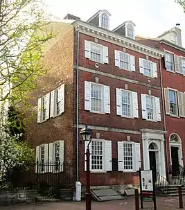 Powel House, Philadelphia, Pennsylvania. Restored by Duhring, 1931–33.