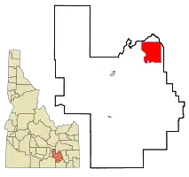 Location of Arbon Valley, Idaho