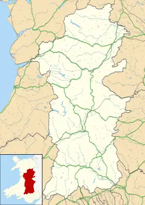 St Llwchaiarn's Church, Llanllwchaiarn is located in Powys