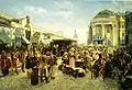 Staraya Square. Flea market. By V.Pozdneev, 1890