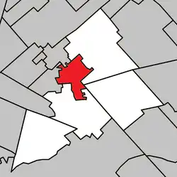 Location within La Rivière-du-Nord RCM