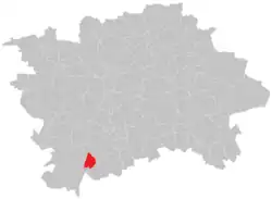 Location of Komořany in Prague