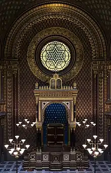 The ark of the 19th century Spanish Synagogue of Prague, Czech Republic