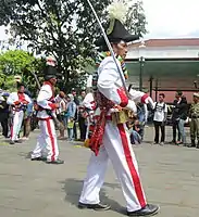 Dhaeng Brigade of Yogyakarta Sultanate during a parade, 2018.