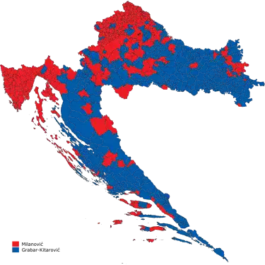First-place candidate in the 2nd round of the election in each municipality.