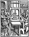 Another woodcut printer's mark of the Prelum Ascensianum ("press of Ascensius") in 1508.