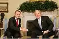 Prime Minister Donald Tusk meets with US President George W. Bush, February 2008