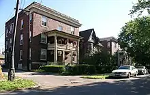 Prentis Street between Second and Cass, showing single-family homes and small apartments