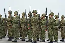 Present Arms fixing bayonet by JGSDF Force