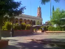 The town square located in front of the mayor's office.