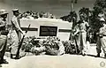 President Ramon Magsaysay's Tomb after internment with an honor guard in Manila North Cemetery