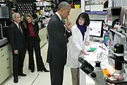 President Barack Obama visits the Vaccine Research Center