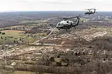 Helicopter flyover of Putnam County during President Trump's visit on March 6.