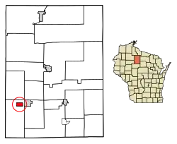 Location of Kennan in Price County, Wisconsin.