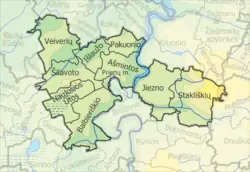 Map of Prienai district municipality