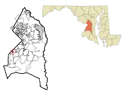 Location of Forest Heights, Maryland