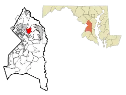 Location of Lanham-Seabrook, Maryland