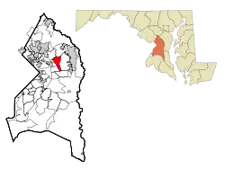 Location of Mitchellville, Maryland