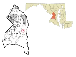 Location of Upper Marlboro, Maryland