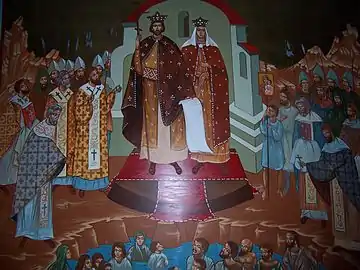 Fresco depicting the Baptism of the Kievan Rus'.