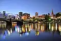 Princes Bridge and the Melbourne CBD from the Yarra River