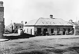 Princes Street, showing the first hotel on The Rocks