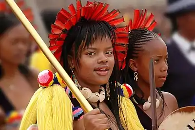 Image 7EswatiniPhotograph credit: Amada44Eswatini, formerly known as Swaziland, is a landlocked country in Southern Africa. The government is an absolute monarchy, the last of its kind in Africa, and the country has been ruled by King Mswati III since 1986. One of the country's important cultural events is Umhlanga, the reed-dance festival, held in August or September each year. This photograph shows Princess Sikhanyiso Dlamini, the eldest daughter of Mswati III, at the 2006 festival.More selected pictures