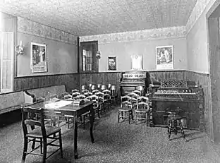 Sunday school room in the basement of the old church