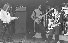 Prism playing at Whisky a Go Go in 1977. From left to right: Ron Tabak (vocals), Tom Lavin (bass), Lindsay Mitchell (guitar), Rocket Norton (drums).