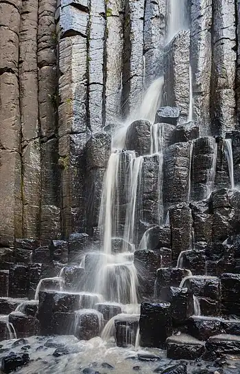 Waterfall over the Basaltic Prisms of Santa María Regla, Huasca de Ocampo, Hidalgo, Mexico, that Humboldt sketched
