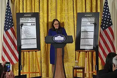 Margaret Hamburg speaks at White House about changes to Nutrition Facts labels