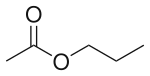 Skeletal formula of propyl acetate