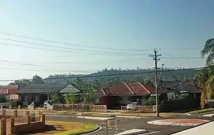 The southern vicinity of Prospect Hill, as viewed from a neighbourhood in Smithfield (2007).