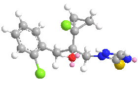 3D animation of prothioconazole molecular structure