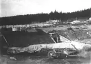 Dam under construction in 1914.