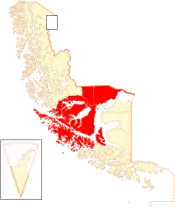 Location in the Magallanes Region