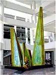 Artist's conception of the Prudential lobby fountain, Self-watering Tetrahedrons.