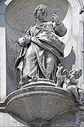 Prudence by Gaetano Fusali, on the façade of the Gesuati church, Venice (1737)