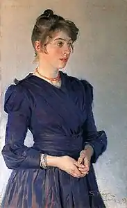 Marie in a blue dress (1889)