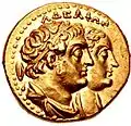 Ptolemy II Philadelphos of Egypt (285–247 BCE) with his sister Arsinoe II.