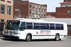 Pueblo Transit 106, in Pueblo, Colorado. The first production bus manufactured by MTS.