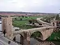 Elevated view of the bridge