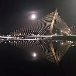 Tirantes bridge at night