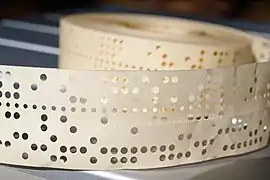 Eight-hole tape from 1974