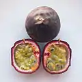 Gulupa or purple passion fruit (Passiflora edulis)