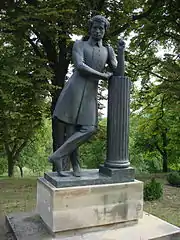 Pushkin monument in Dolna, Strășeni.