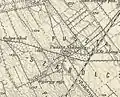 Map of Pusztaszabolcs from the Third Military Mapping Survey of the Austrian Empire.