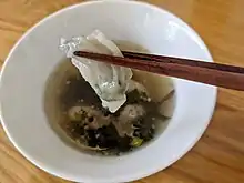 Bian rou dumpling soup