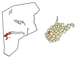 Location of Hurricane in Putnam County, West Virginia.