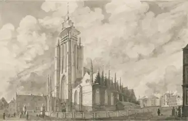 The Chapel Church in 1863, etching attributed to Émile Puttaert
